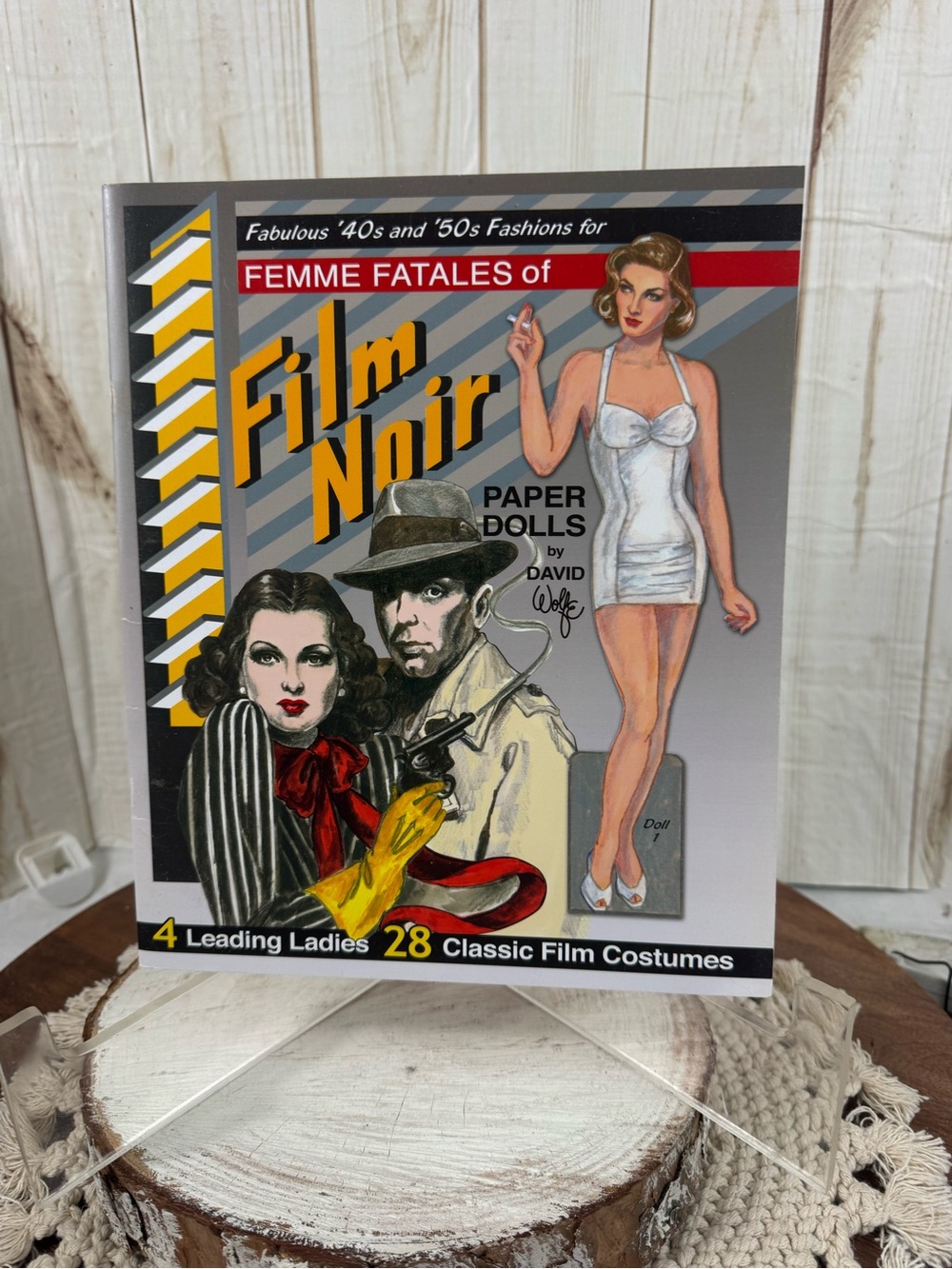 Femme Fatales of Film Noir Paper Dolls - Retro Illustrated Cover